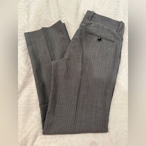 Theory Mens Gray Stripe Wool Pants size 33x33 Flat Front Jace s/durant trousers